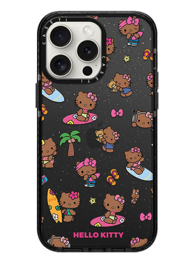 CASE联名新款黑闪HelloKitty满屏冲浪KT适用iPhone17ProMax壳苹果16 15 14 13 12磁吸MagSafe保护套华强北C家