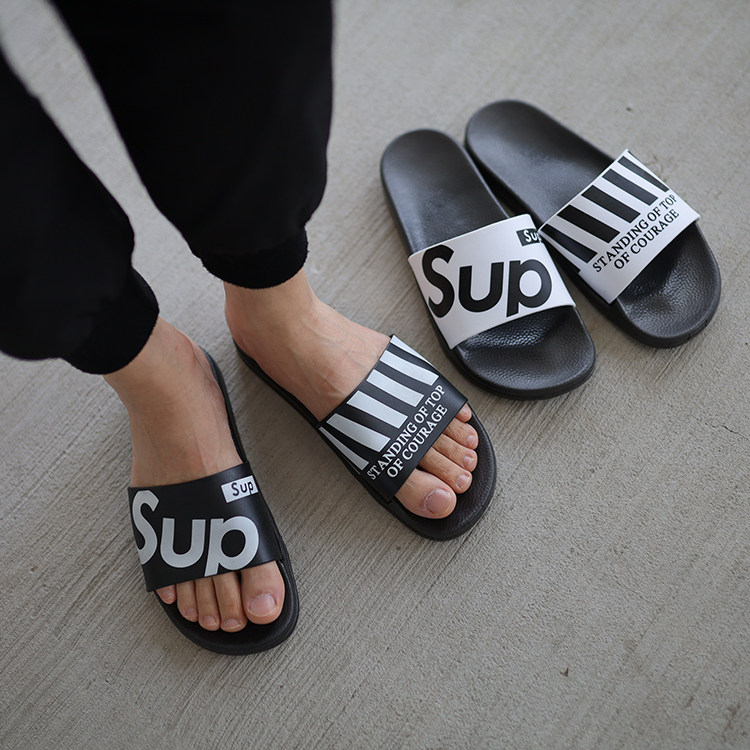 ins歐美潮牌拖鞋男夏時尚室內居家外穿防滑Sup情侶壹字涼拖鞋男生在類目 流行男鞋, 拖鞋中 - 來自Buy2taobao.com提供專業的淘寶代購服務