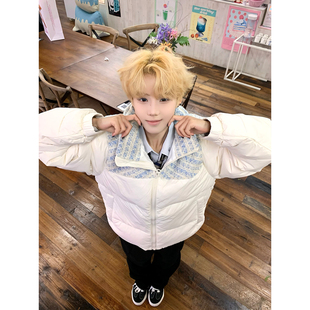 加厚外套 复古小香风拼接棉服男小众高级国潮牌设计感冬季 新款 美式