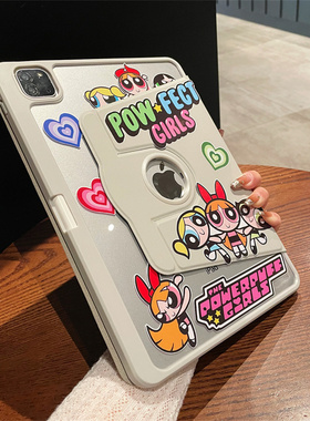 360度旋转亚克力笔槽适用2025苹果iPad11代保护套10.9寸2021新款10.2防摔弯pro11/12.9软边air76保护壳mini5