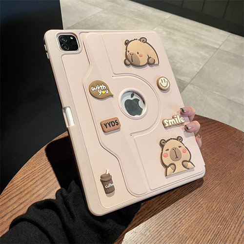 2025新款ipad11代保护套带笔槽air7保护壳6透明360旋转Pro11英寸适用苹果8平板ipad9/10亚克力2021防弯10.2寸