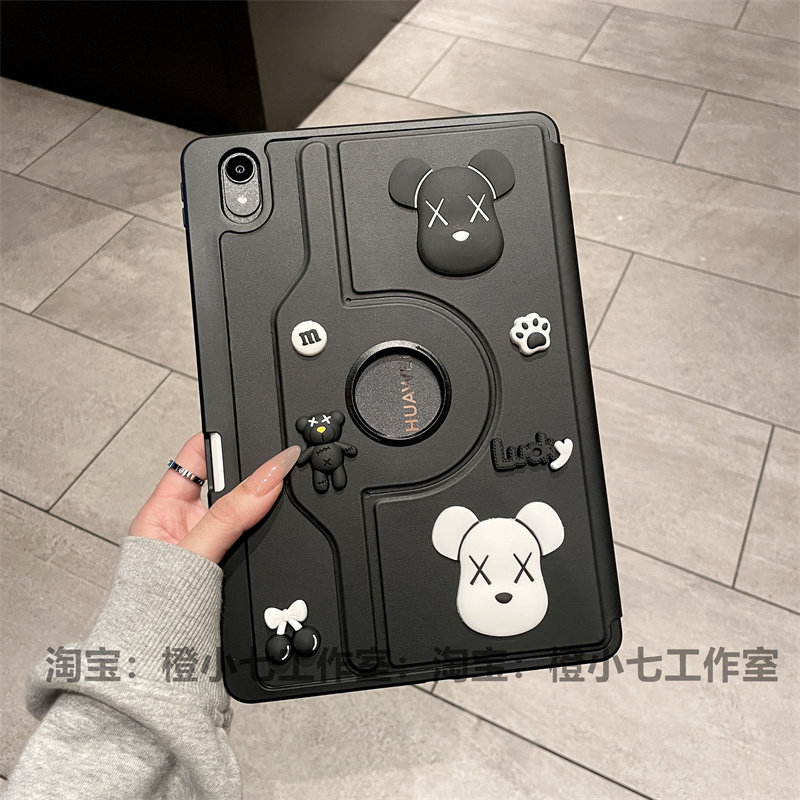 360度旋转亚克力笔槽适用苹果ipad壳保护10代保护套10.9寸2024新款10.2平板pro11/12.9防弯air6/5硬mini7全包