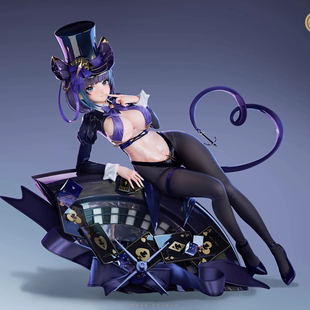 瘾君子 MOSS 绚烂夜梦 柴郡 碧蓝航线 限量gk模型玩具手办雕像