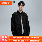 夹克春季 式 休闲潮流印花宽松青年牛仔茄克外套 奥莱衬衫 太平鸟男装