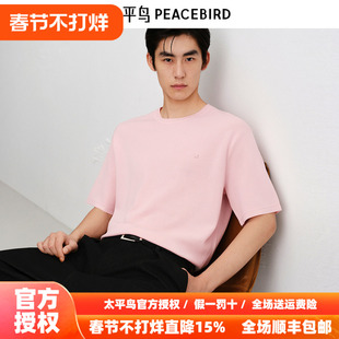 【商场同款】太平鸟男装 2026年春季新款针织短袖T恤男B1EEF3124