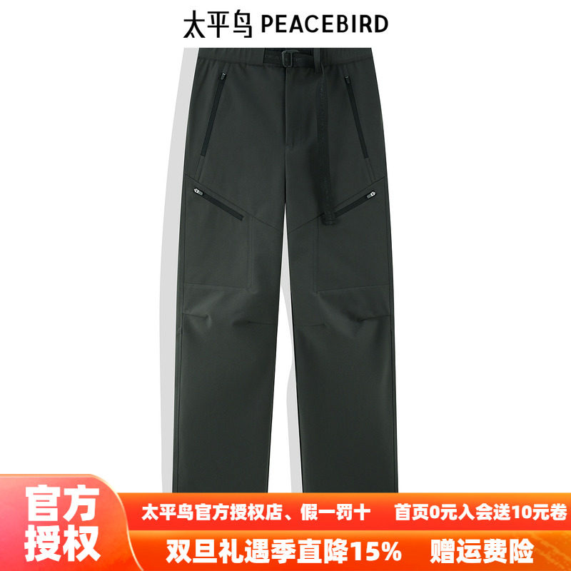 【商场同款】太平鸟男装工装风休闲裤24伞兵长裤B2GLE3168