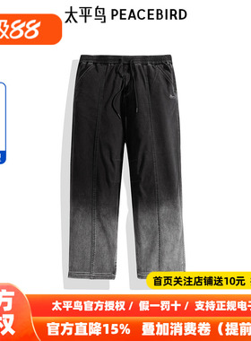【商场同款】太平鸟男装休闲牛仔裤24新水洗渐变长裤B1HAE3159