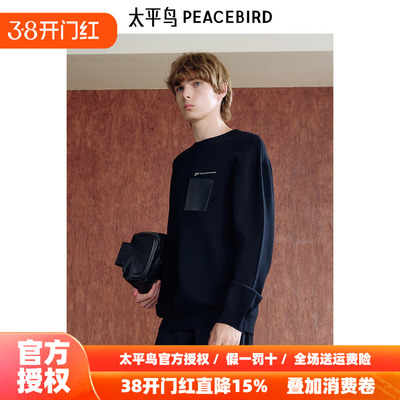 【商场同款】太平鸟男装 黑色毛衣2025年冬季新款针织衫B1EBE4241