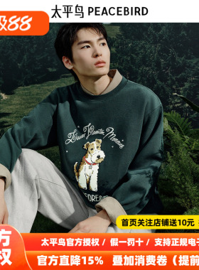 太平鸟男装 2026年春季新款圆领套头卫衣B1CRF1219