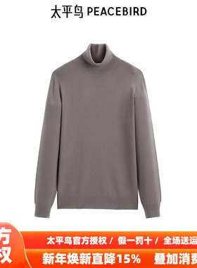 【商场同款】太平鸟男装 2025年冬季新款修身高领毛衣B1EGE4B10