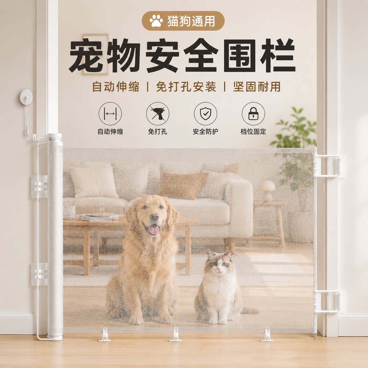 宠物防猫狗围栏免打孔自图片