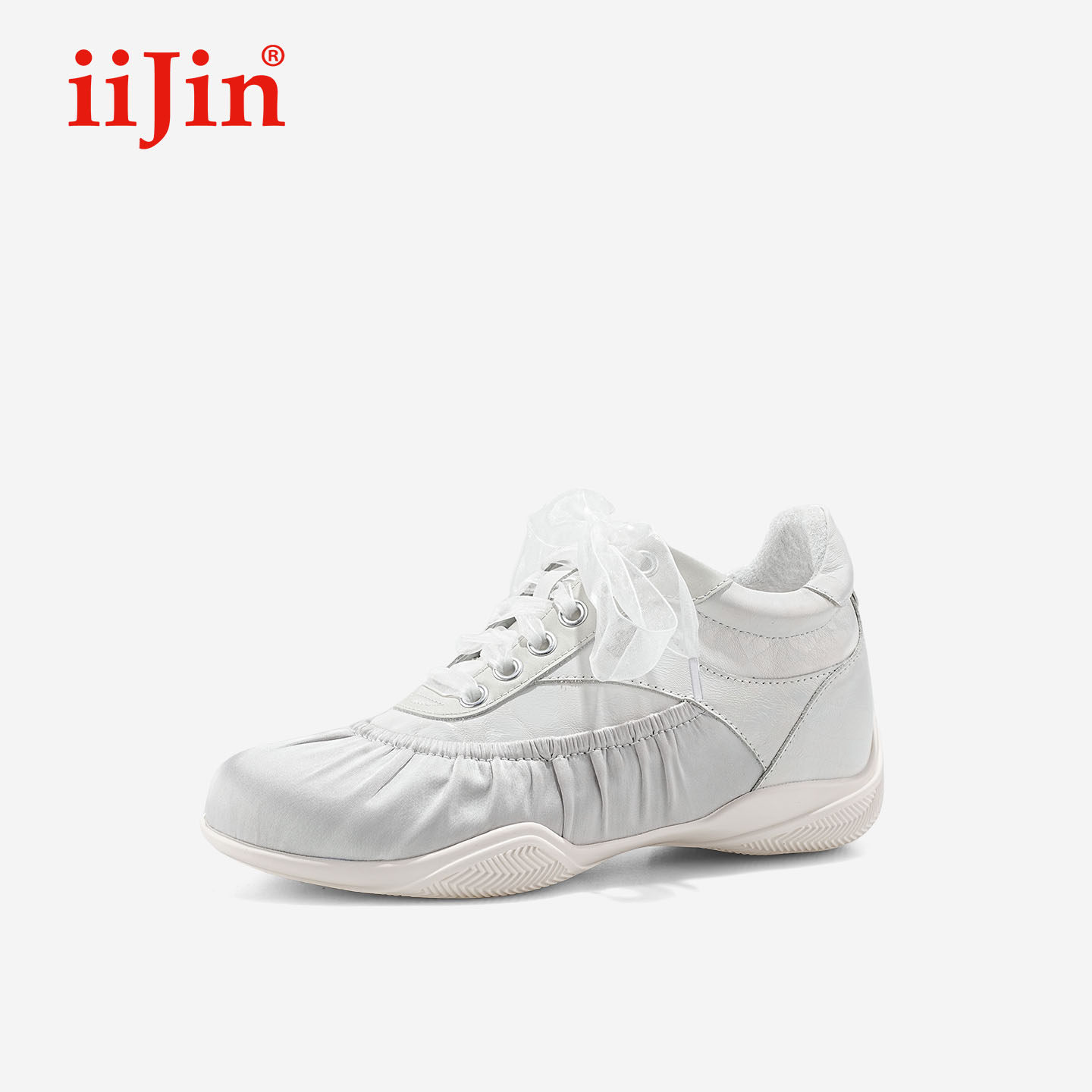 iiJin艾今25新款6.5cm隐形内增高时尚芭蕾风休闲小白鞋女341QTD,女鞋,时尚休闲鞋,淘宝优惠券,粉丝福利购,淘宝优惠卷