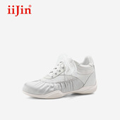 芭蕾风休闲小白鞋 iiJin艾今25新款 6.5cm隐形内增高时尚 女341QTD