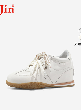 iiJin艾今25秋新品7.5cm薄底内增高时尚休闲运动风德训鞋女321QNE