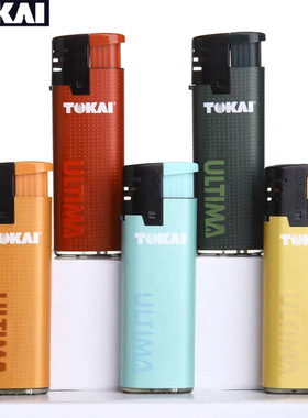 TOKAI东海一次性打火机防爆电子直冲防风机糖果色包纸耐热砂轮
