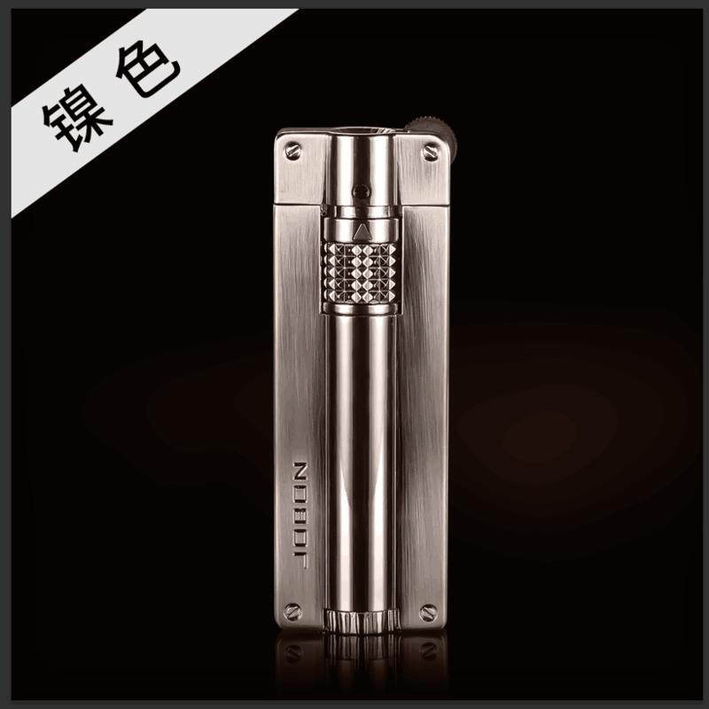 jobon中邦充气打火机男防风超薄复古砂轮雪茄打火机直冲创意蓝焰
