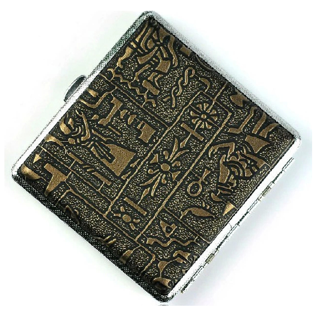 双枪烟盒超薄金埃及20支18支16支14支随身便携男士烟具烟夹可选