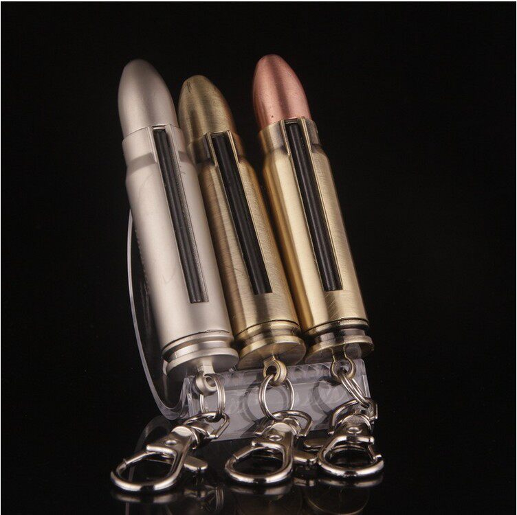 610子弹头万次火柴挂件钥匙扣棉油打火机防水 新机无油 颜色随机