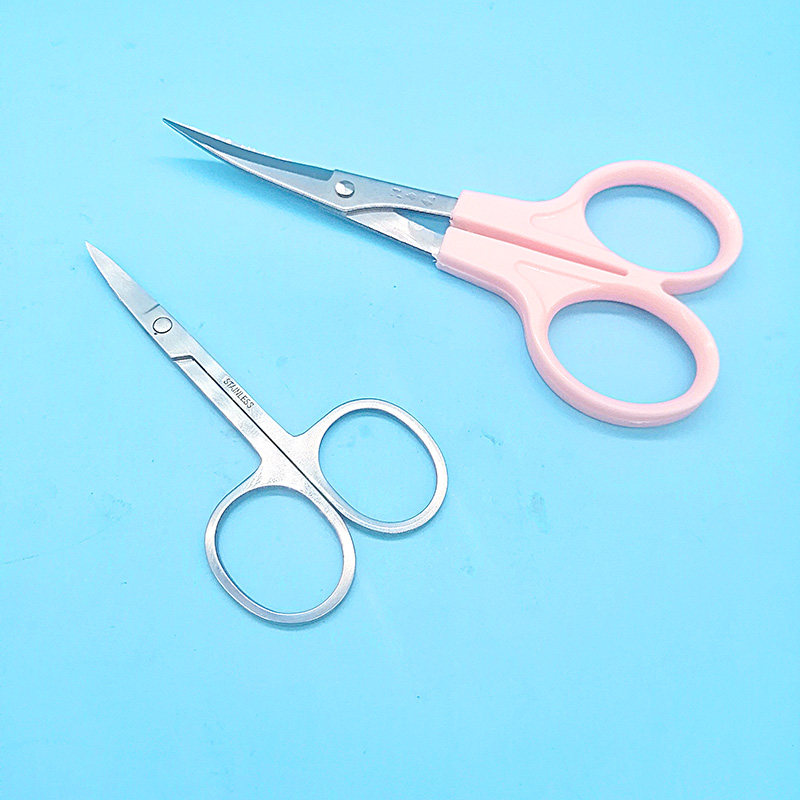 不锈钢小号弯头剪刀翘头手工弧形修边十字绣绣花剪4.5寸手办粘土