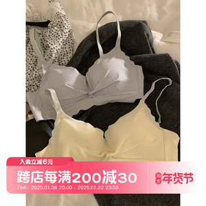 无痕内衣女小胸聚拢显大无钢圈纯欲性感防下垂舒适文胸罩套装新款