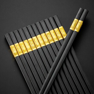 金福合金家用高档筷子新款高颜值防滑防霉抗菌酒店商用精致筷餐具