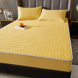 泰国凉感丝乳胶凉席三件套床笠款冰丝席折叠软凉席婴儿床垫套床罩