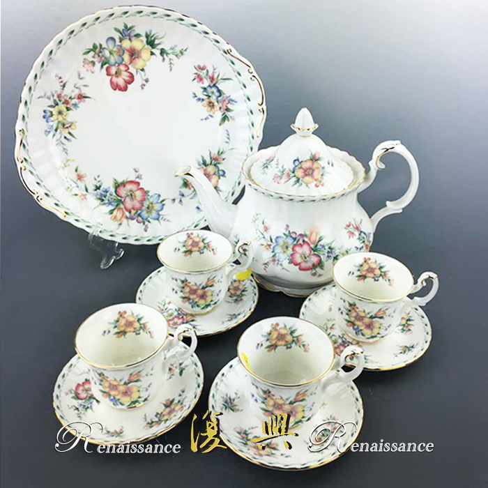 复兴英产Royal Albert Constance系列十件套骨瓷茶具英式下午茶具