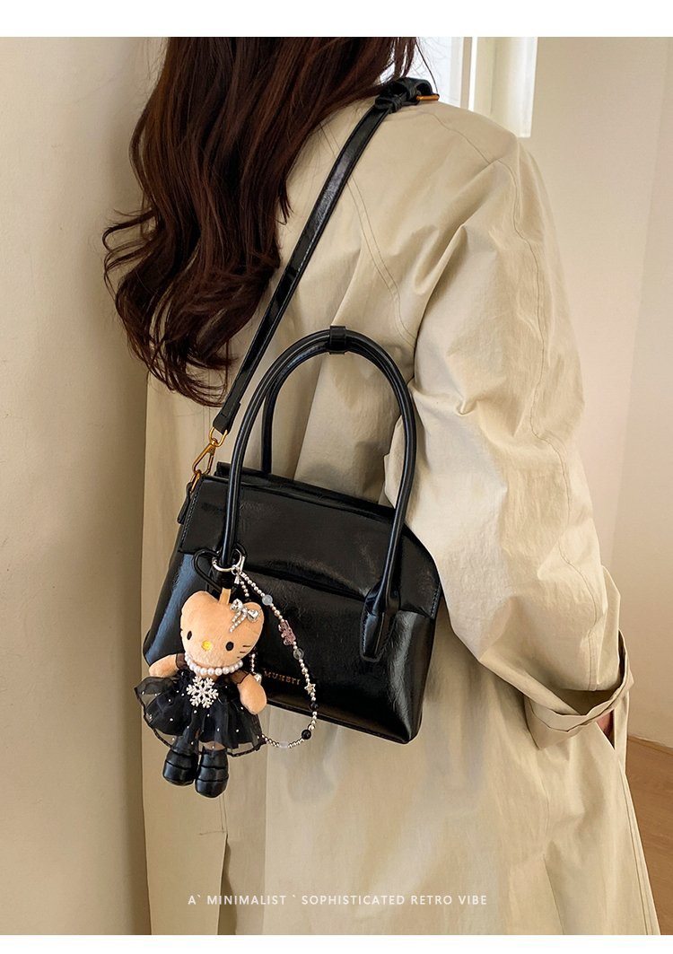 2026春季新款复古中古手提包百搭高级油蜡皮单肩斜挎包明星同款潮,箱包皮具/热销女包/男包,通用款女包,淘宝优惠券,粉丝福利购,淘宝优惠卷