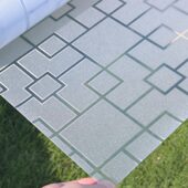 静电磨砂半透明砖纹玻璃贴膜办公室厨房阳台窗户纸格子遮阳防窥视