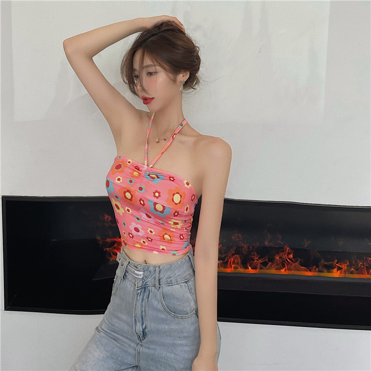 Real shot pink suspender for women's summer wear