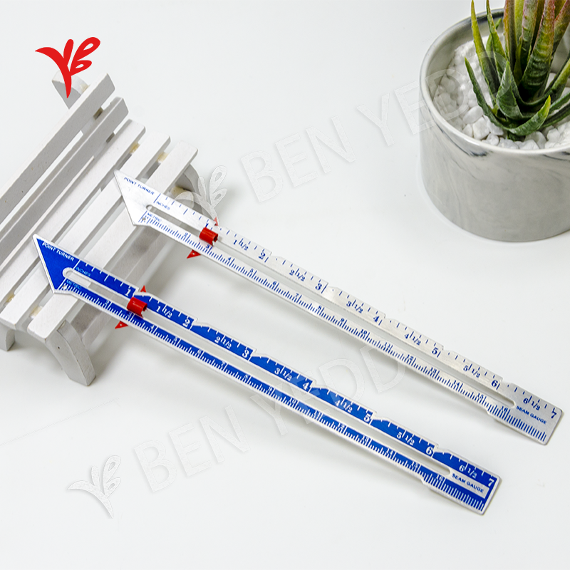 BEN YEDD 三角头设计平行尺金属线规铝尺纽扣尺测量尺多功能 包邮