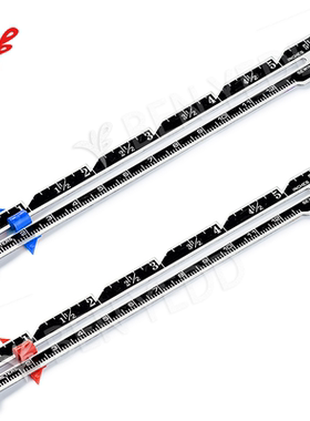 BEN YEDD 金属线规铝尺金属纽扣尺测量尺多功能多色滑块可选 包邮