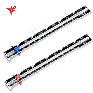 BEN YEDD 金属线规铝尺金属纽扣尺测量尺多功能多色滑块可选 包邮