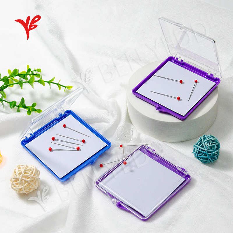 BEN YEDD 化妆镜款软磁铁吸针盒珠针收纳方形盒子方便携带 包邮
