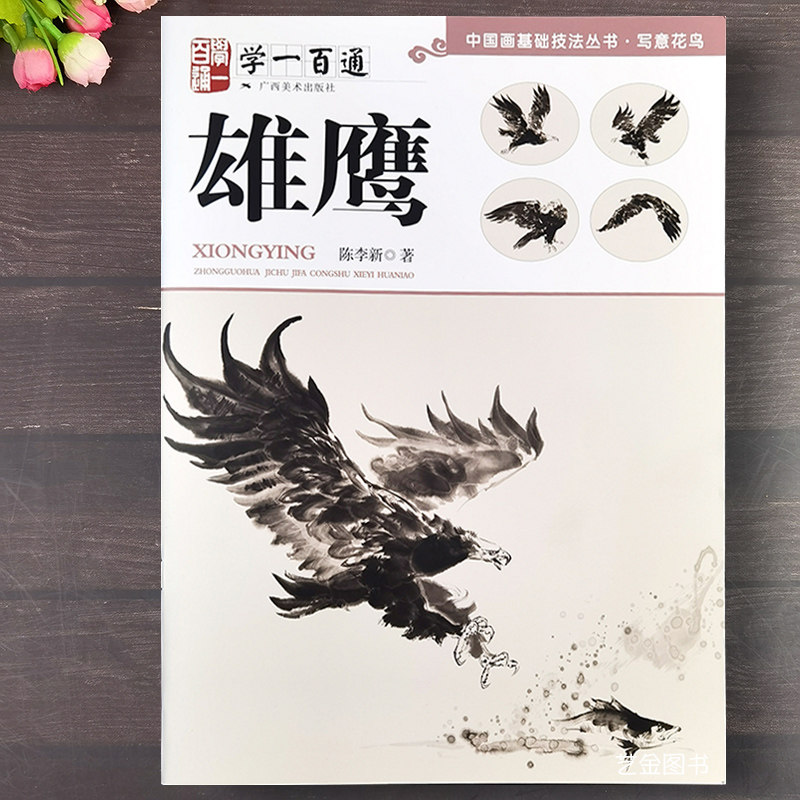 学一百通 雄鹰 中国画基础技法丛书写意花鸟陈李新著写意老鹰的画法