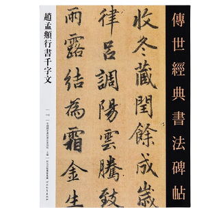 赵孟頫行书千字文 传世经典书法碑帖110赵孟俯行书字帖行楷字帖赵孟俯字帖行书连笔成人字帖行书字帖毛笔临摹字帖行楷字帖成人练字