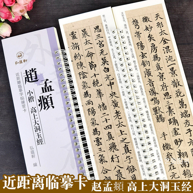 赵孟頫小楷高上大洞玉经 近距离临摹字帖临练习卡8*32.