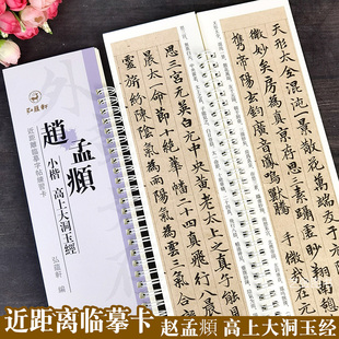 赵孟頫小楷高上大洞玉经 32.5cm弘蕴轩编赵孟俯小楷近距离临摹字卡繁体释文小楷毛笔书法字帖 近距离临摹字帖临练习卡8
