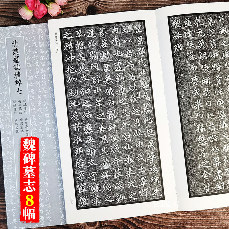 北魏墓志精粹七 北朝墓志精粹8幅魏碑楷书毛笔书法字帖杨琏杨胤季女杨