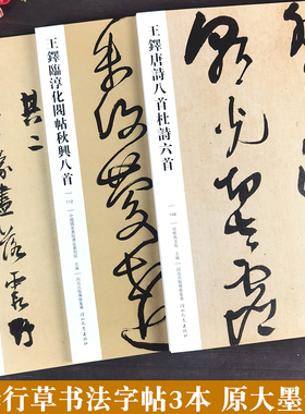 王铎行草三本 王铎行书临淳化阁帖秋兴八首唐诗八首杜诗六首传世经典书法碑帖繁体释文原大碑帖王铎书法字帖艺术临摹临习河北教育