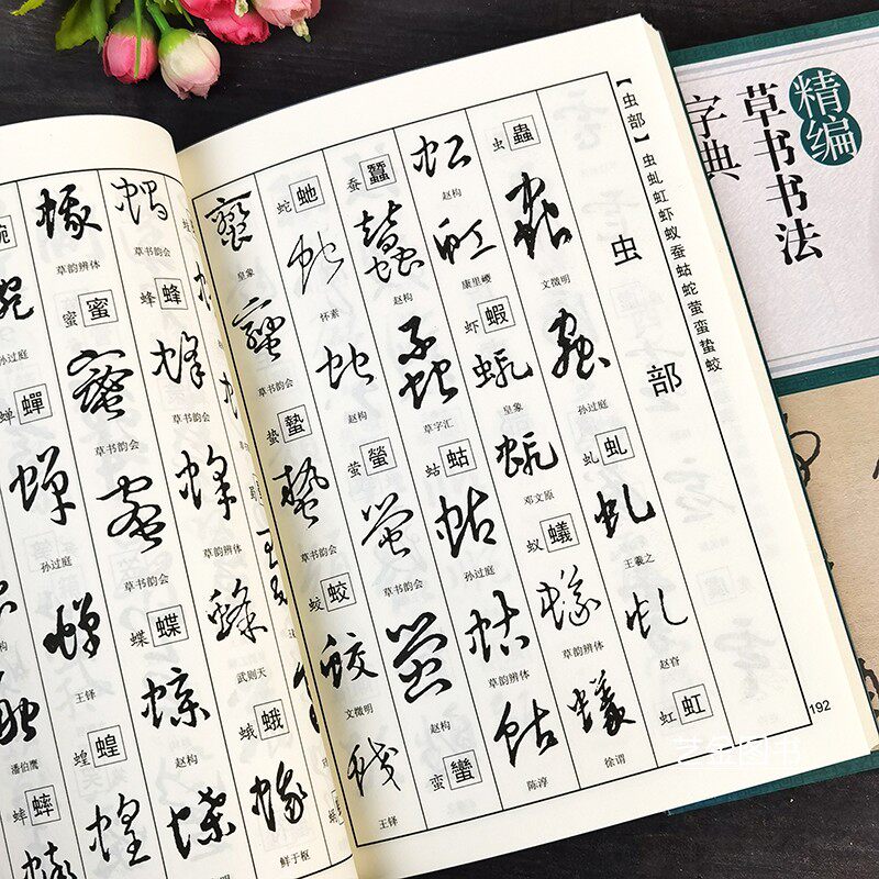 精编草书书法字典 部首索引历代名碑帖草书选字常用字书法字典毛笔