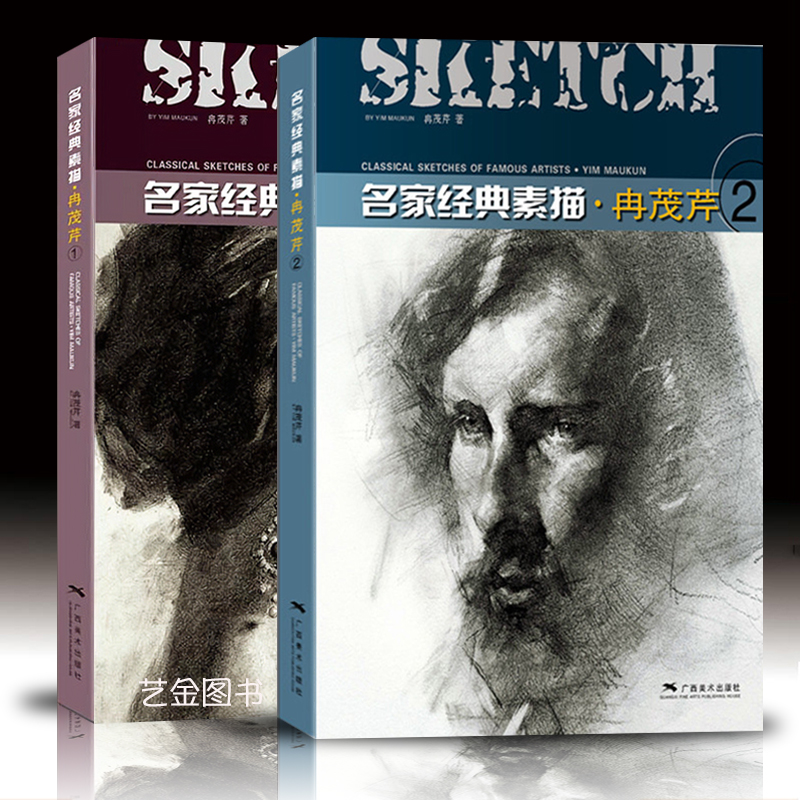 素描头像石膏像静物 正面侧面