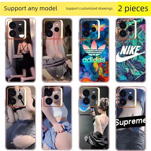 适用真我Neo7/6SE手机彩膜贴纸个性定制卡通GT5 6 7pro+全包通用后膜真我13/14pro+磨砂包边竞速版后盖保护膜