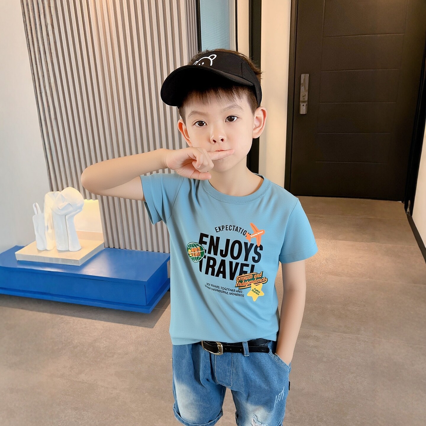 27kids品牌童装男童纯棉短袖 2026夏季新款卡通圆领T恤儿童上衣潮