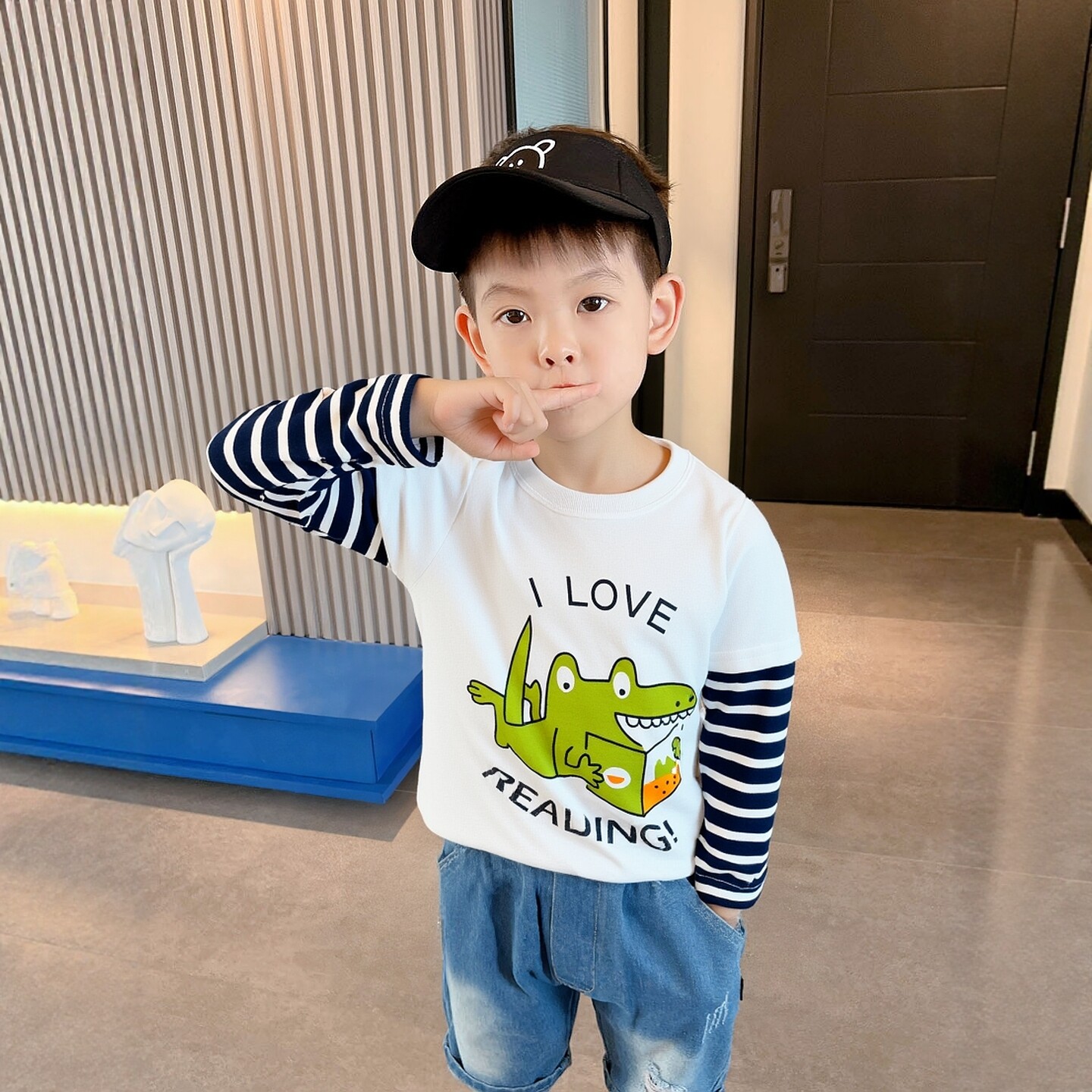 27kids品牌童装春季新品 韩版男童长袖T恤儿童纯棉打底衫宝宝衣服