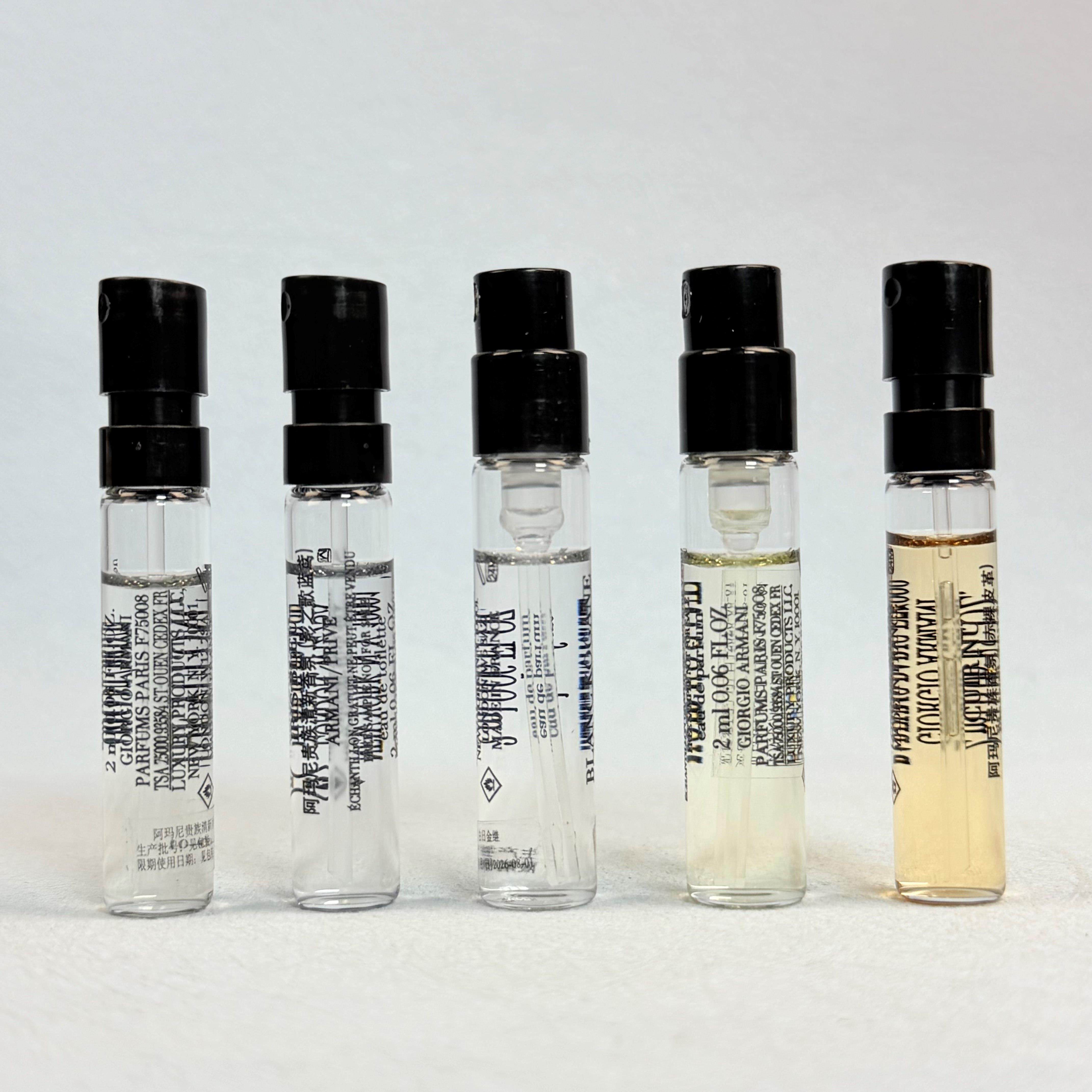 专柜试用包 亚曼尼贵族清新香氛2ml（玉龙茶香）试管香水 有喷头