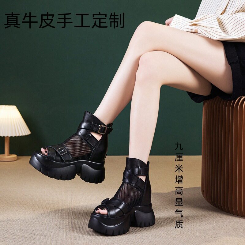 内真皮罗马凉鞋女外穿头层牛皮2休闲凉鞋
