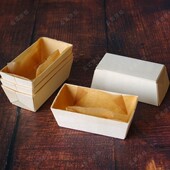 防油纸托面包吐司蛋糕木盒 长方形磅蛋糕模 烘焙纸杯 烘焙木模具