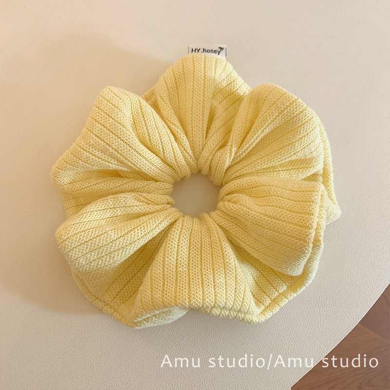 秋冬奶黄色针织大肠发圈女韩系气质扎头发丸子头发绳侧低马尾头绳,饰品/流行首饰/时尚饰品新,发饰,淘宝优惠券,粉丝福利购,淘宝优惠卷