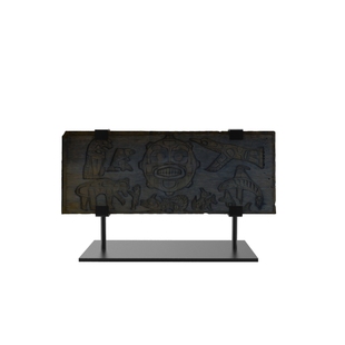 东际手作铁制藏经书板展示架木雕板石板画支架复古文玩古玩底座